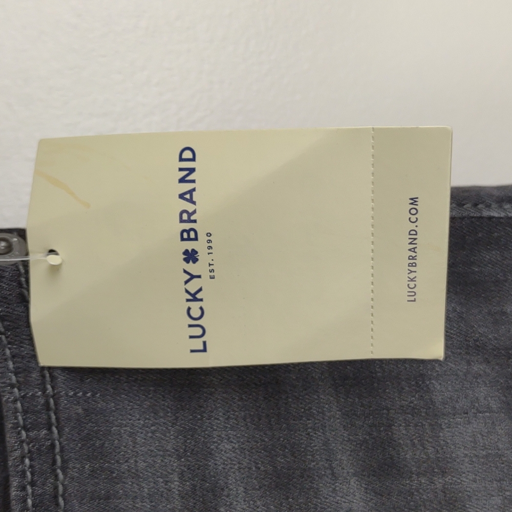 Lucky Brand Brooke Legging Jean Midrise Grey Distressed Super Stretch NWT - Picture 5 of 16